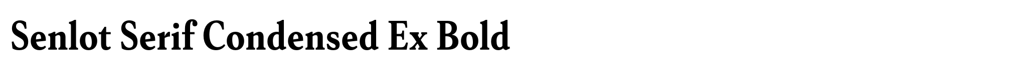 Senlot Serif Condensed Ex Bold image